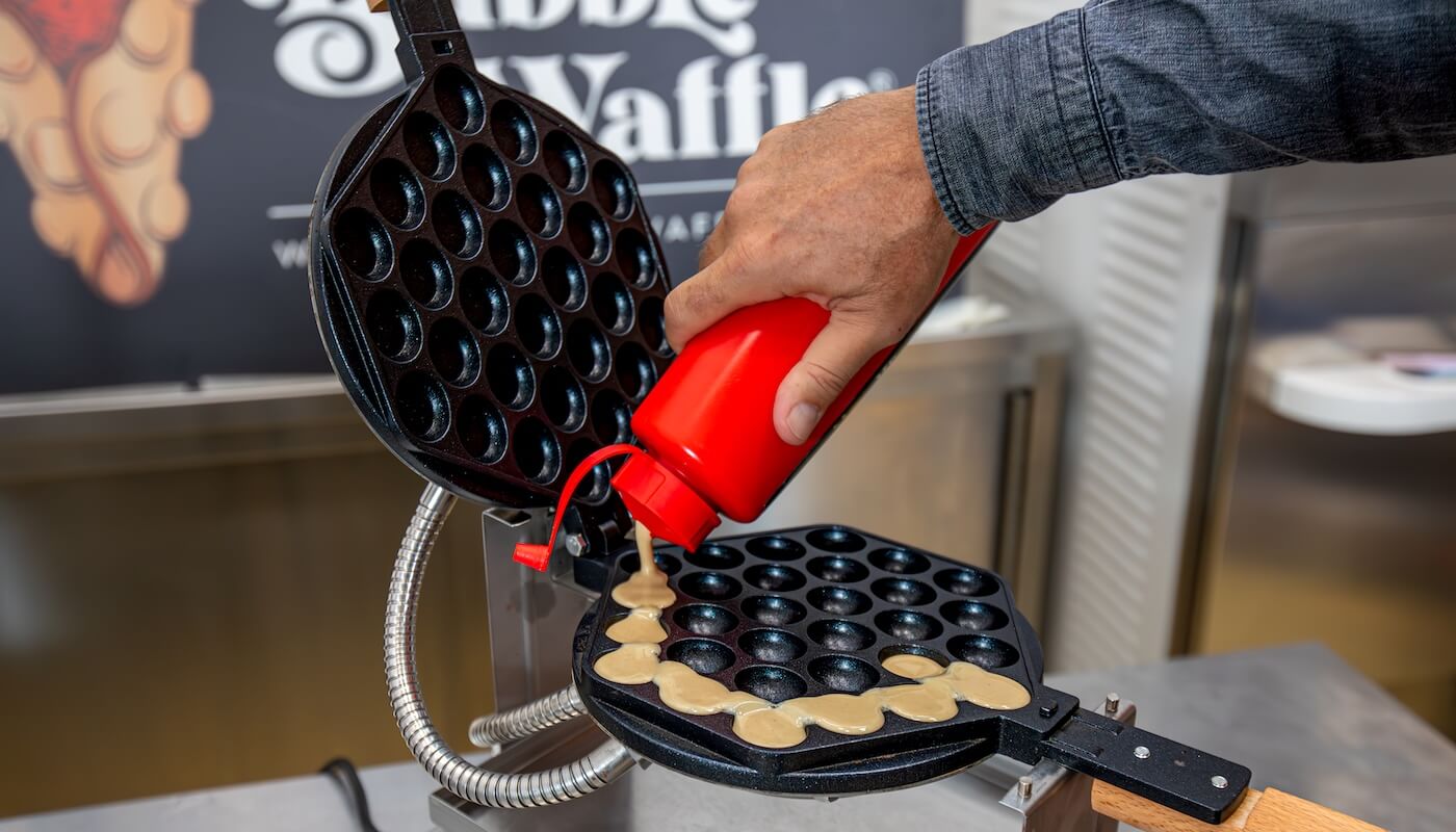 Macchina per waffle con le bolle professionale