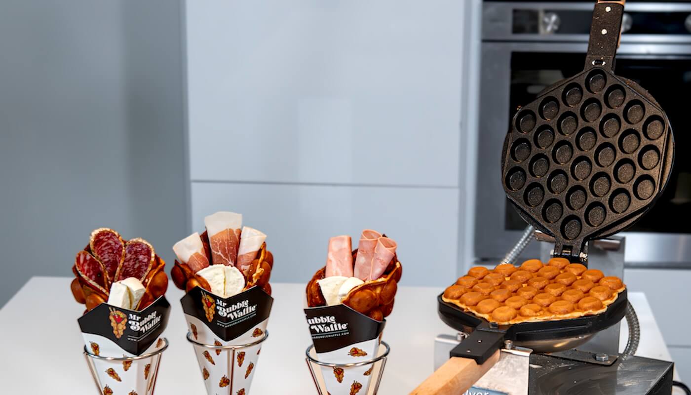 Piastra waffle professionale per creare le bolle